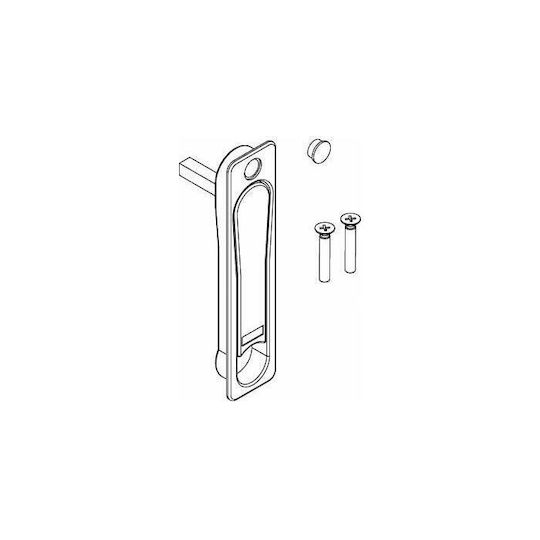 Giesse Recessed Square Inline Thin Lock 02760