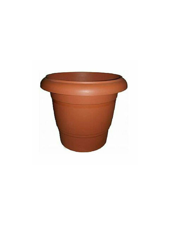 Et Plast Φ410x330h Brown Plastic Flower Pot Vergina No441 009215