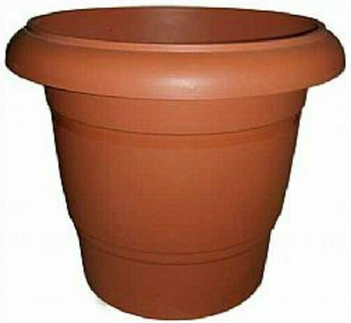 Et Plast Φ410x330h Brown Plastic Flower Pot Vergina No441 009215