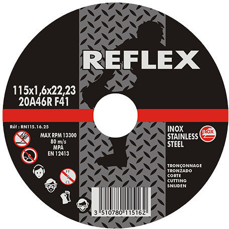 Δίσκος Κοπής Inox Επίπεδος 115.16.25 115mm X 1,6mm Reflex