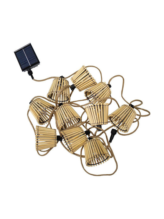 Φωτιστικό Κήπου Γιρλάντα Okinawa Led 10x0.2w 2200k 350lm Ip44 Μπαμπού
