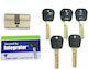 Sicherheitszylinder Mul-t-lock Integrator Karte-90mm 40x50 Nickel