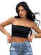 Γυναικείο Crop Top Μαύρο