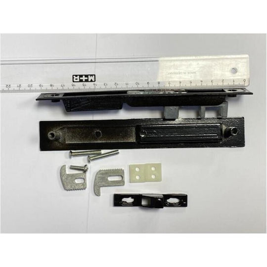 Veta Schwarze Aluminium Schiebetürschloss mit Schlüssel 051012-1