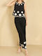 Damen Stoff Hose Schwarz