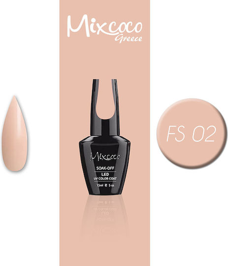 Mixcoco Fs-02 Ojă Pentru Unghii Cu Gel Roz Bej 15ml