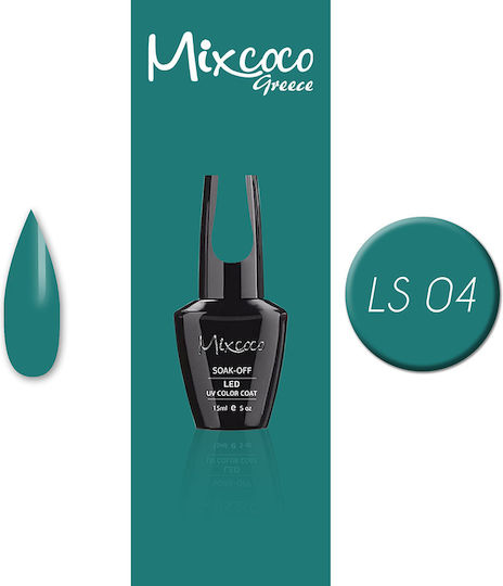 Mixcoco Ls-04 Ojă Pentru Unghii Cu Gel Culoare Full Face Petrol 15ml