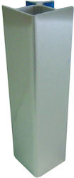 Γωνία Μπάζας Pvc 90 Μοιρών Νίκελ 12 Cm