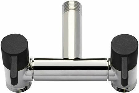 Ball Valve Outdoor Faucet 1/2" Double Water Supply Economy Filter Eko Chrome Black 142blk Colortap
