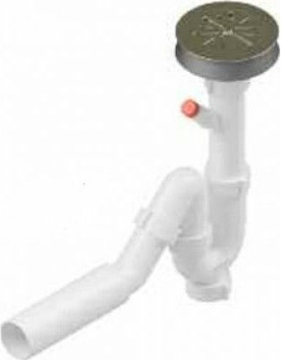 Sifon Pentru Chiuvetă Din Marmură Simplu Cu Valvă Omniplast 143613