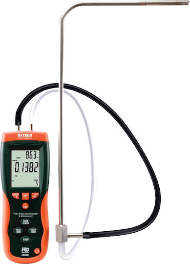 Extech Hd350 Pitot Tube Anemometer + Diff Manometer