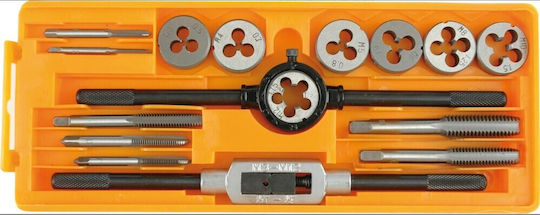 Set of Hand Taps and Threaders 16 Pieces Vorel