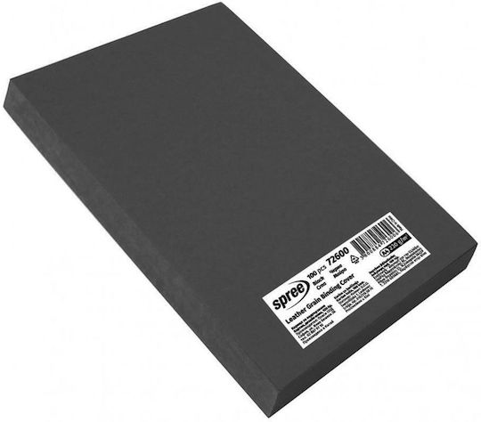 Deckblatt Buchbinderei A4 Schwarze Textur Leder 230g Sp-72600 Spree