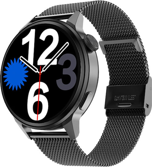 Fantastic FiT Aluminium Smartwatch με Παλμογράφο (Μαύρο)