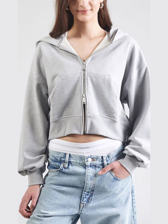 Calvin Klein Жилетка Сив цвят Heather с качулка