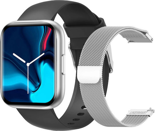 TrendFIT Pro Aluminium Smartwatch mit Pulsmesser (Silber)