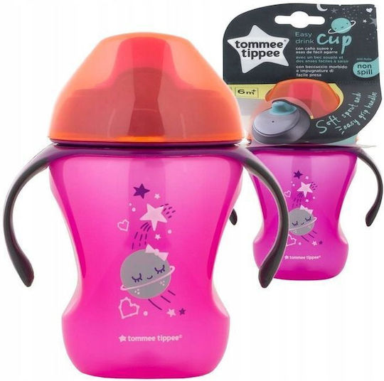 Tommee Tippee Non Spill Mug Чаша за обучение Пластмаса с дръжки Фуксия за 6m+м+ 230мл