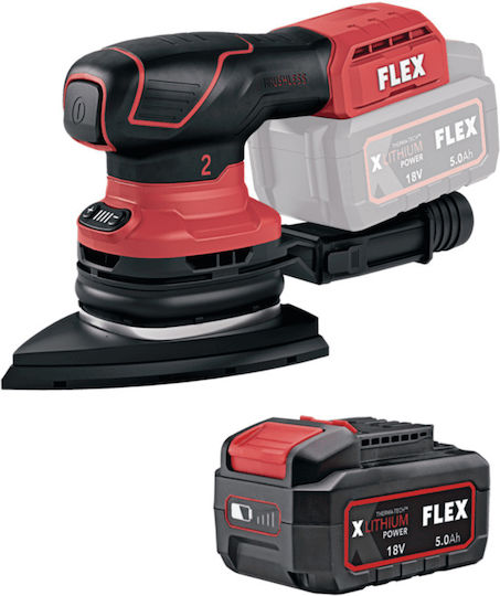 Flex Ode 2-100 18-EC Battery Powered Delta Sander 18V 1x5Ah with Speed Control and with Suction System D00347