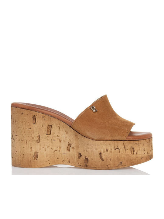 Platforme Dama Tip Slip On Tabac Maro