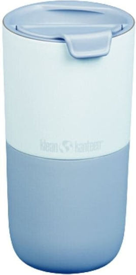 Klean Kanteen Rise Glass Thermos Stainless Steel BPA Free 473ml Ice Blue with Straw and Handle