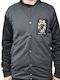 College Polyester Jacke Anthrazit-Schwarz