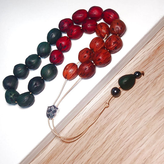 Handmade Scented Nutmeg Worry Beads 25 Beads Gift Packaging