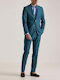 Puroego Suit Green Two-Button Jacket External Pockets Trousers Regular Fit 57267 211.03