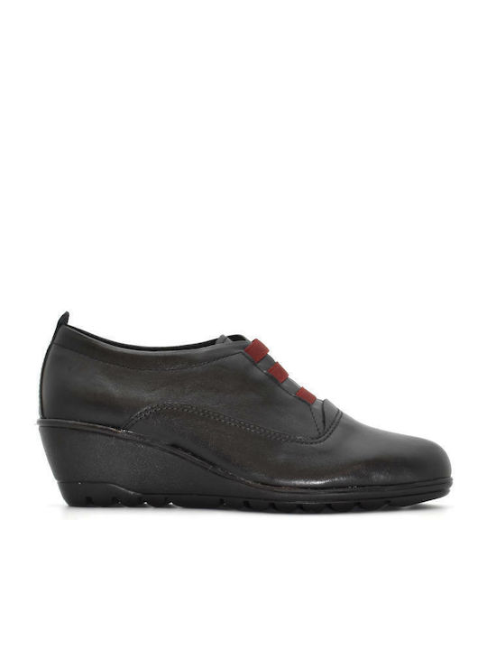 Nikolas Damen-Oxfords Leder Damen-Oxfords Schwarz 204