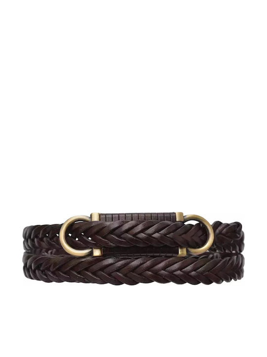 Ζώνη Γυναικεία Πλεκτή Καφέ Jf07-bro