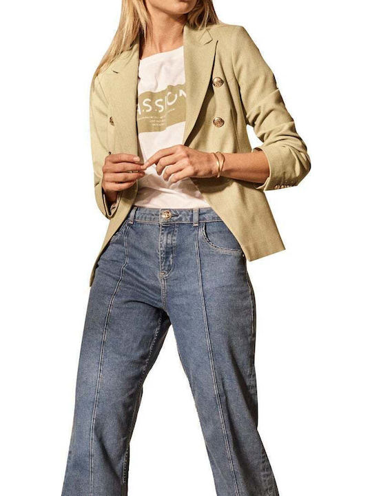 Mos Mosh Blazer Τσεπες Εμπρος & Metaλλικα Κουμπια Οικοσημο 123601.winter Pear