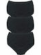 Women's Briefs 3/4 Wide Elastic Classic Fay Lingerie 3 Pack Black 285