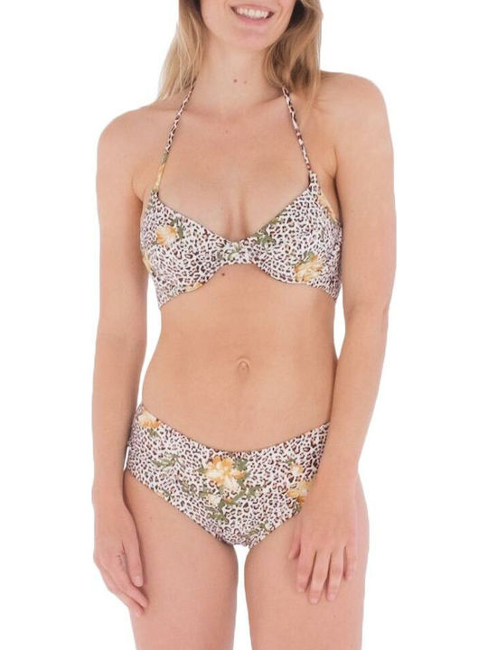Hurley Underwire Top Moderate Hipster Bottom Jungle Cat