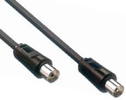 Eucom Antennenkabel Coax-Stecker - Coax-Buchse Schwarz 4m