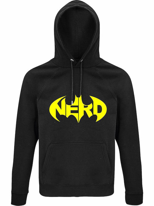 Hoodie Unisex Organic " Nerd Funny Batman Super...