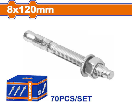 Wadfow Dübel Schraubanker Metall 8x120mm 70Stück