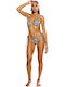 Bikini Τριγωνάκι Animal Print Λαδί