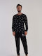 Summer Men's Cotton Pyjama Black