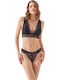 Δαντελένιο Σετ Εσωρούχων Bralette με Brazil Μαύρο
