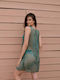 Damen Kleid Strand Green