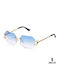 Ghetto Women's Sunglasses with Blue Frame and Blue Lens K39079-C03 BLUE