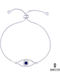 Ghetto Women's Bracelet with design Eye made of Silver