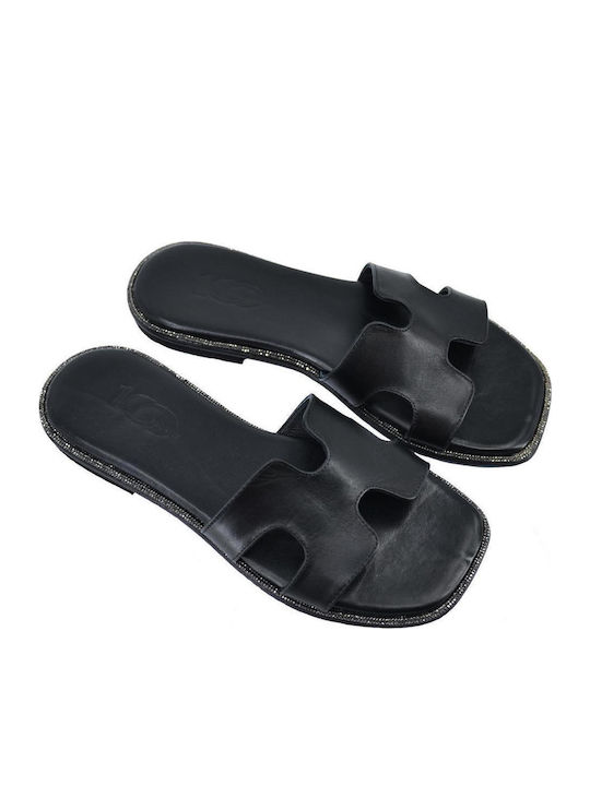 Dermatina 100 Sandale Casual Damă Din Piele Negre