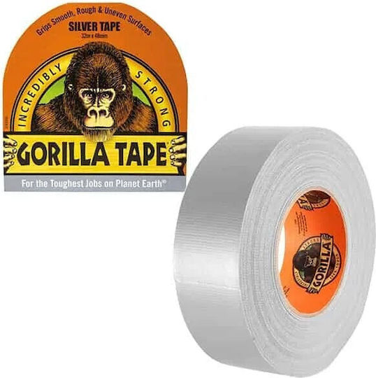 Gorilla Argintiu Autocolantă Bandă de țesut Silver 48mmx32m 1buc Gorilla Argintiu Autocolantă Bandă de țesut Silver 48mmx32m 1buc
