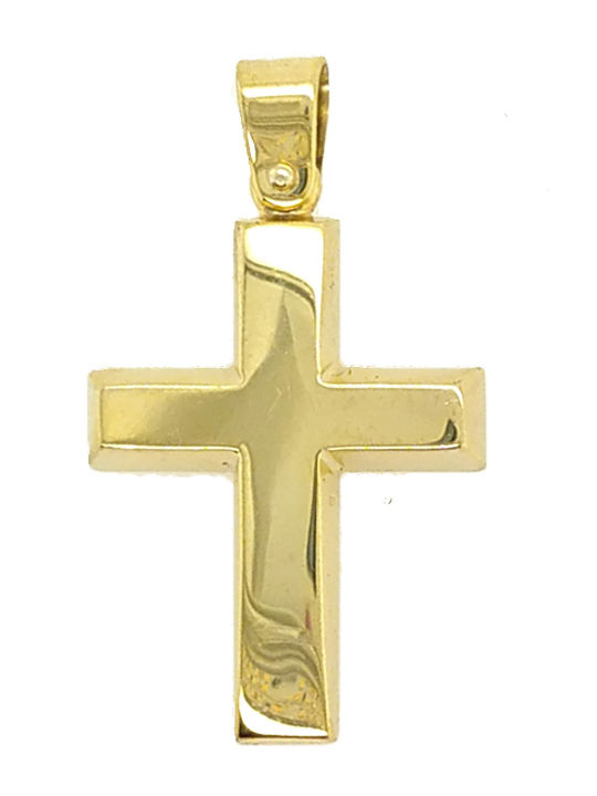 Dio Jewellery Lab Ανδρικός Σταυρός από Επιχρυσωμένο Ασήμι χωρίς Αλυσίδα