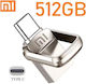 Xiaomi Stick USB Metalic 512GB – OTG USB 3.0 Pentru Telefoane și Calculatoare Mi950