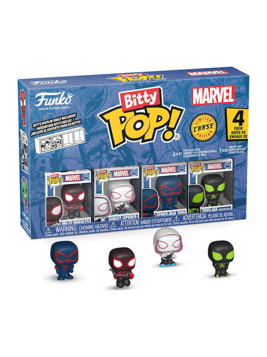Funko Bitty Pop! Marvel: Spider-Man - Miles Morales, Ghost-Spider, Spider-Man 2099, Spider-Man Stealth Suit Chase 4τμχ Funko Bitty Pop! Marvel: Spider-Man - Miles Morales, Ghost-Spider, Spider-Man 2099, Spider-Man Stealth Suit Chase 4τμχ