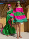 Sommer Mini Gestreiftes Damenkleid