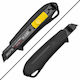Schneidemesser Sicherheit Ergonomischer Griff Kunststoff Körper Breite Lamme 18mm Schwarz Oem