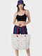 Miami Beach Stoff Strandtasche Light Blue