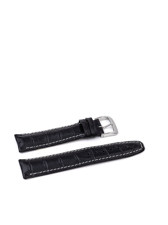 Kuki Leather Strap Black 22mm